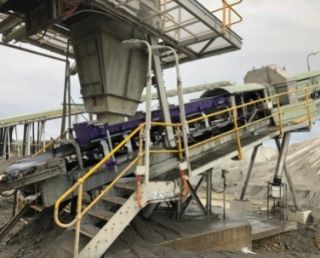 Flexco Enclosed Skirting System at Australian quarry